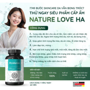 Công dụng của Viên uống cấp nước Hyaluron 500 Nature Love Đức thuần chay, cấp ẩm da, ngừa lão hóa, tốt cho mắt và khớp | Eustore.com.vn