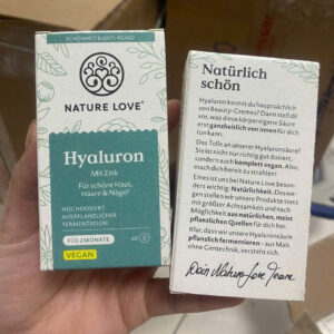 Viên uống cấp nước Hyaluron 500 Nature Love Đức thuần chay, cấp ẩm da, ngừa lão hóa, tốt cho mắt và khớp | Eustore.com.vn