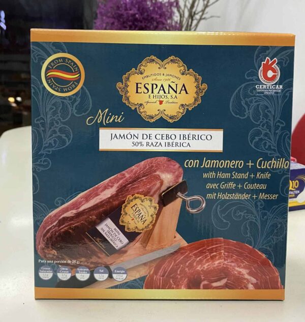 Đùi heo đen muối Jamón Mini 50% Iberico Cebo 1kg nhập khẩu chính hãng | EU Store