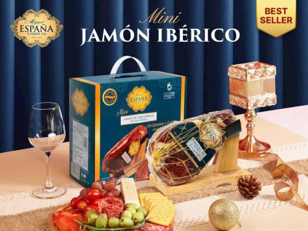 Đùi heo đen muối Jamón Mini 50% Iberico Cebo 1kg nhập khẩu chính hãng | EU Store