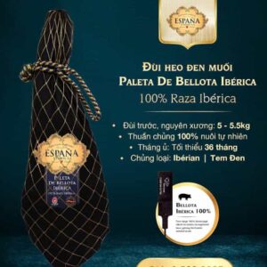 Đùi heo đen muối Paleta De Bellota 5,5kg 100% Raza Iberica nhập khẩu chính hãng | EU Store