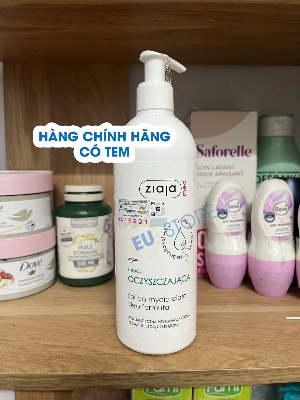 Sữa tắm trị mụn lưng Ziaja Med Kuracja Oczyszczająca - Ngừa khuẩn, sạch sâu, dịu nhẹ | eustore.com.vn