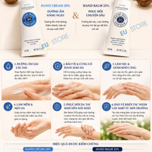 [Mẫu mới] Công dụng của Kem dưỡng da tay L'occitane Shea Butter 20% & 25% bơ hạt mỡ