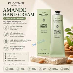 Kem dưỡng da tay L'occitane hạnh nhân Amande Sublime Hands Cream 150ml