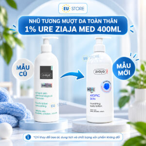Nhũ tương dưỡng ẩm Ziaja Med Atopic Skin 1% Urea 400ml cho da khô, da cơ địa