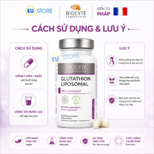 Biocyte Glutathion 100mg Liposomal 30 Viên