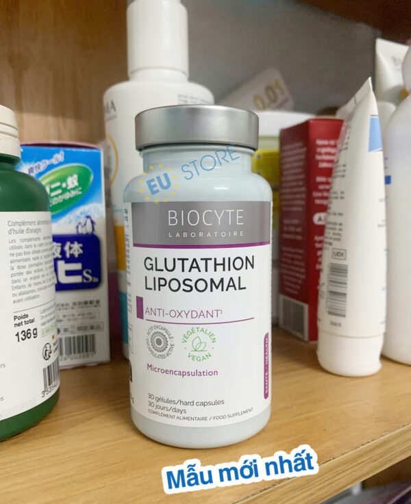 Viên uống Glutathion Liposomal Biocyte hỗ trợ trắng da, mờ nám sạm | eustore.com.vn