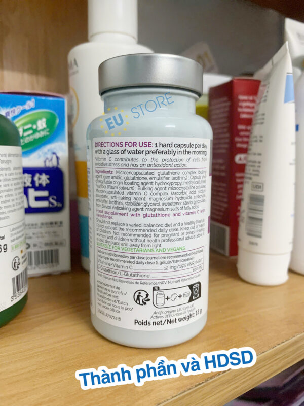 Viên uống Glutathion Liposomal Biocyte hỗ trợ trắng da, mờ nám sạm | eustore.com.vn