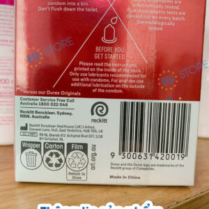 [Mẫu mới] Bao cao su Durex Thin Feel Úc siêu mỏng hộp 30 chiếc | eustore.com.vn