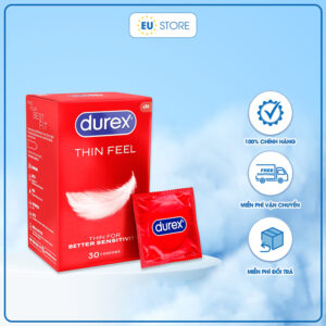 [Mẫu mới] Bao cao su Durex Thin Feel Úc siêu mỏng hộp 30 chiếc