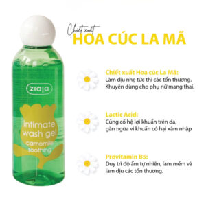 Dung dịch vệ sinh Ziaja Intimate Wash Gel 200ml cúc la mã chính hãng