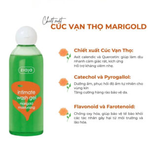 Dung dịch vệ sinh Ziaja Intimate Wash Gel 200ml cúc vạn thọ chính hãng