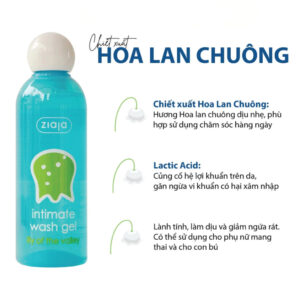 Dung dịch vệ sinh Ziaja Intimate Wash Gel 200ml hoa lan chuông chính hãng