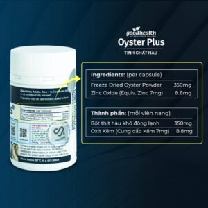 Thành phần trong Viên uống tinh chất hàu Oyster Plus Goodhealth tăng cường sinh lý nam | eustore.com.vn