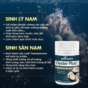 Công dụng của Viên uống tinh chất hàu Oyster Plus Goodhealth tăng cường sinh lý nam | eustore.com.vn