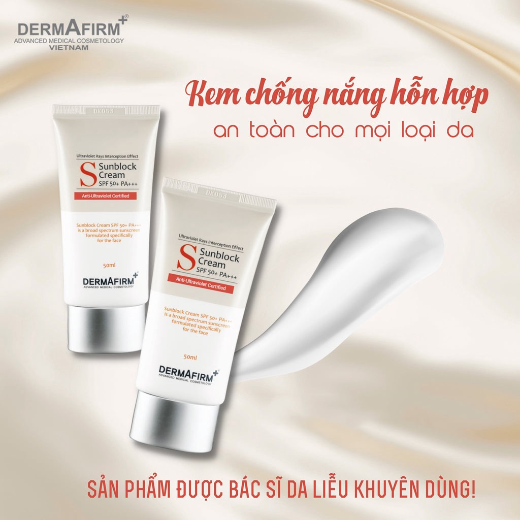 Kem chống nắng Dermafirm Sun Block Cream SPF 50+ PA+++ | eustore.com.vn