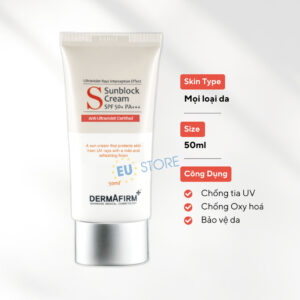 Kem chống nắng Dermafirm Sun Block SPF 50+ cho da nhạy cảm, da mụn