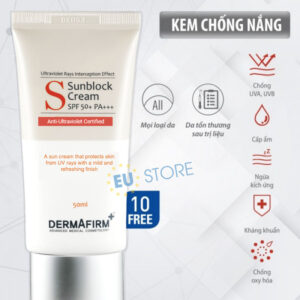 Kem chống nắng Dermafirm Sun Block SPF 50+ cho da nhạy cảm, da mụn