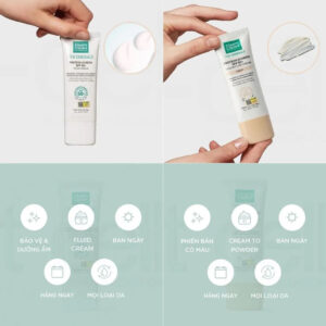 Kem chống nắng MartiDerm Proteos Screen SPF 50+ Fluid Cream bản nâng tone & không màu