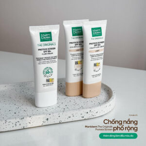 Kem chống nắng MartiDerm Proteos Screen SPF 50+ Fluid Cream bản nâng tone & không màu
