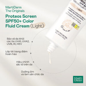 Kem chống nắng Martiderm The Originals SPF50+ Color Fluid Cream Light nâng tone | eustore.com.vn