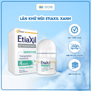 [Hàng Cty] Lăn nách Etiaxil xanh khử mùi, ngăn mồ hôi cho da nhạy cảm