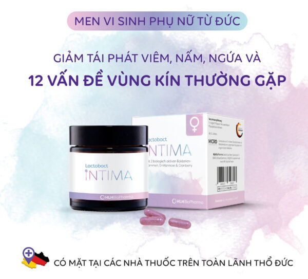 Men vi sinh Lactobact Intima cân bằng hệ vi sinh vùng kín, ngăn ngừa bệnh phụ khoa | eustore.com.vn