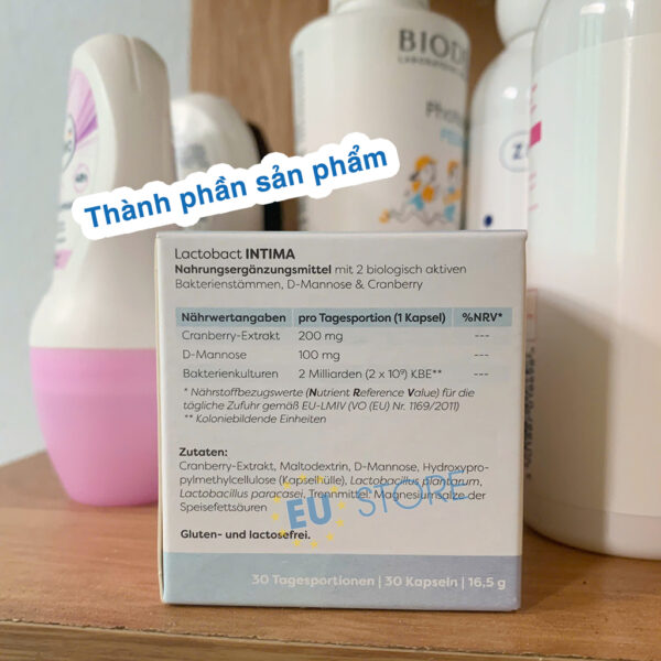 [Hàng Cty] Men vi sinh Lactobact Intima cân bằng hệ vi sinh vùng kín, ngăn ngừa bệnh phụ khoa | eustore.com.vn