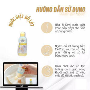 Hướng dẫn sử dụng nước giặt đồ lót Lingerie Soap Kobayashi Nhật Bản 120ml | eustore.com.vn