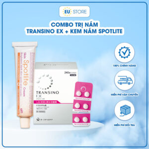 Combo trị nám Viên uống Transino EX 240 viên & Kem trị nám Spotlite Cream | eustore.com.vn