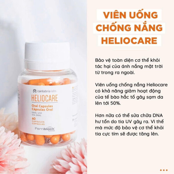 Viên uống chống nắng Heliocare Oral Capsule 60 viên | eustore.com.vn