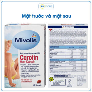 Viên uống chống nắng Mivolis Carotin Haut-Kapseln Đức 60 viên | eustore.com.vn