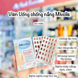 Viên uống chống nắng Mivolis Carotin Haut-Kapseln Đức 60 viên | eustore.com.vn