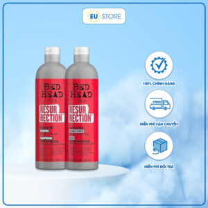 [Bản Đức] Cặp dầu gội xả Tigi đỏ Bed Head Resurrection phục hồi tóc hư tổn 750ml | eustore.com.vn