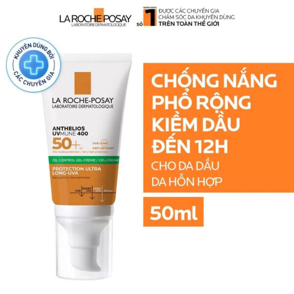 Kem chống nắng La Roche-Posay 50ml vạch xanh lá cho da dầu và da hỗn hợp