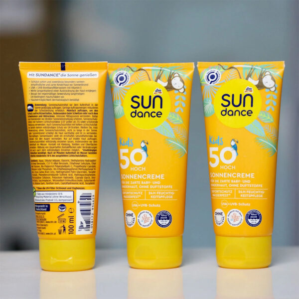 Kem chống nắng SUNDANCE Kids Sonnencreme SPF 50+ (tuýp vàng cam)