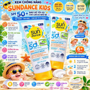 Kem & Xịt chống nắng trẻ em SUNDANCE Kids SPF50/SPF50+ Đức tuýp trắng 100ml