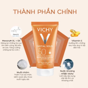 Thành phần của kem chống nắng cho da dầu Vichy Capital Soleil Dry Touch SPF 50+ | eustore.com.vn