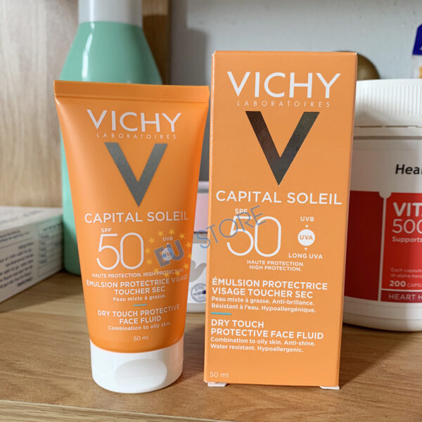 Kem chống nắng cho da dầu Vichy Capital Soleil Dry Touch SPF 50+ mẫu mới | eustore.com.vn