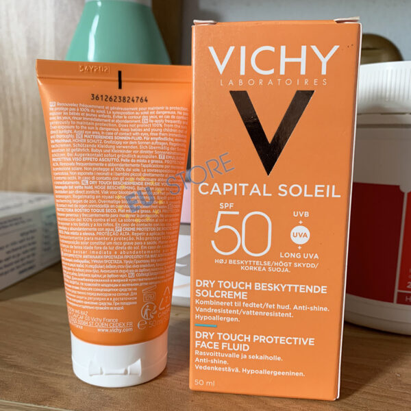 Kem chống nắng cho da dầu Vichy Capital Soleil Dry Touch SPF 50+ mẫu mới | eustore.com.vn