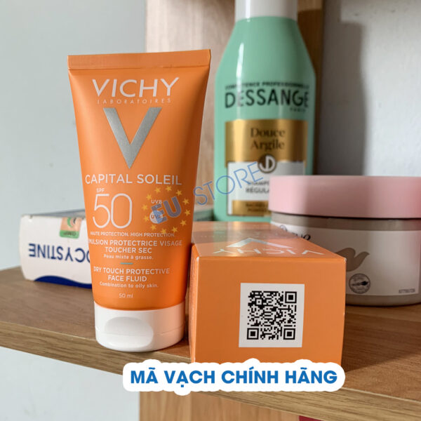 Kem chống nắng cho da dầu Vichy Capital Soleil Dry Touch SPF 50+ mẫu mới | eustore.com.vn