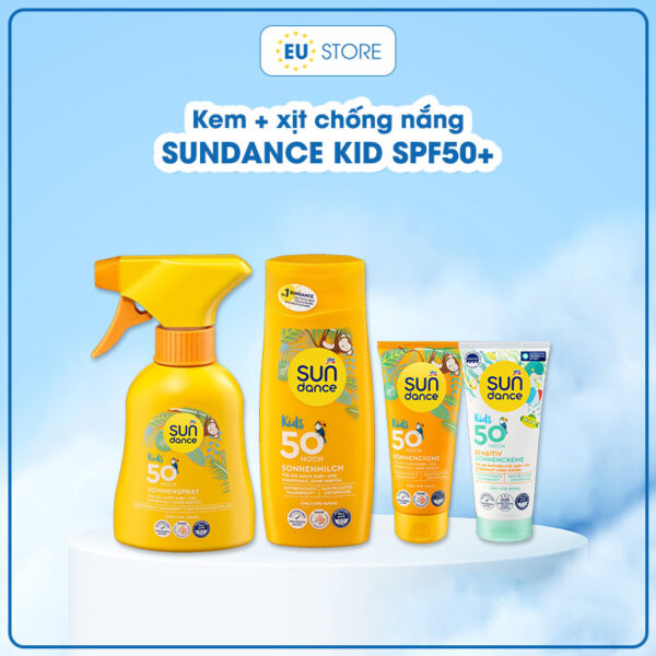 Kem + Xịt chống nắng Sundance Kids SPF 50+ Đức cho bé từ 1 tuổi | eustore.com.vn
