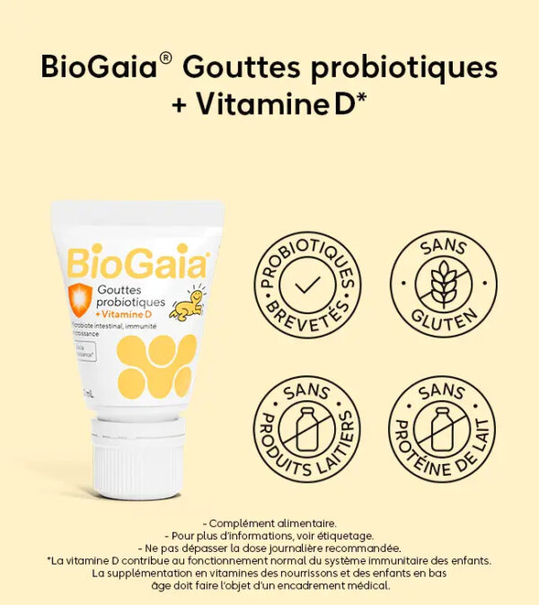[Mẫu mới] Men vi sinh BioGaia Gouttes Probiotiques + Vitamine D 10ml cho bé sơ sinh, hỗ trợ tiêu hóa và tăng đề kháng | eustore.com.vn