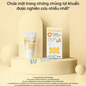 [Mẫu mới] Men vi sinh BioGaia Gouttes Probiotiques + Vitamine D 10ml cho bé sơ sinh, hỗ trợ tiêu hóa và tăng đề kháng | eustore.com.vn