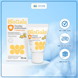 [Mẫu mới] Men vi sinh BioGaia Gouttes Probiotiques + Vitamine D 10ml cho bé sơ sinh, hỗ trợ tiêu hóa và tăng đề kháng | eustore.com.vn