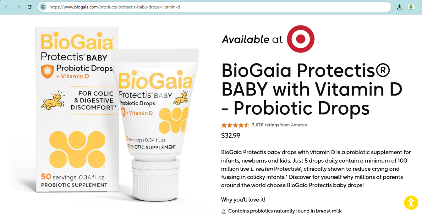 [Mẫu mới] Men vi sinh BioGaia Gouttes Probiotiques + Vitamine D 10ml cho bé sơ sinh có tốt không? | eustore.com.vn