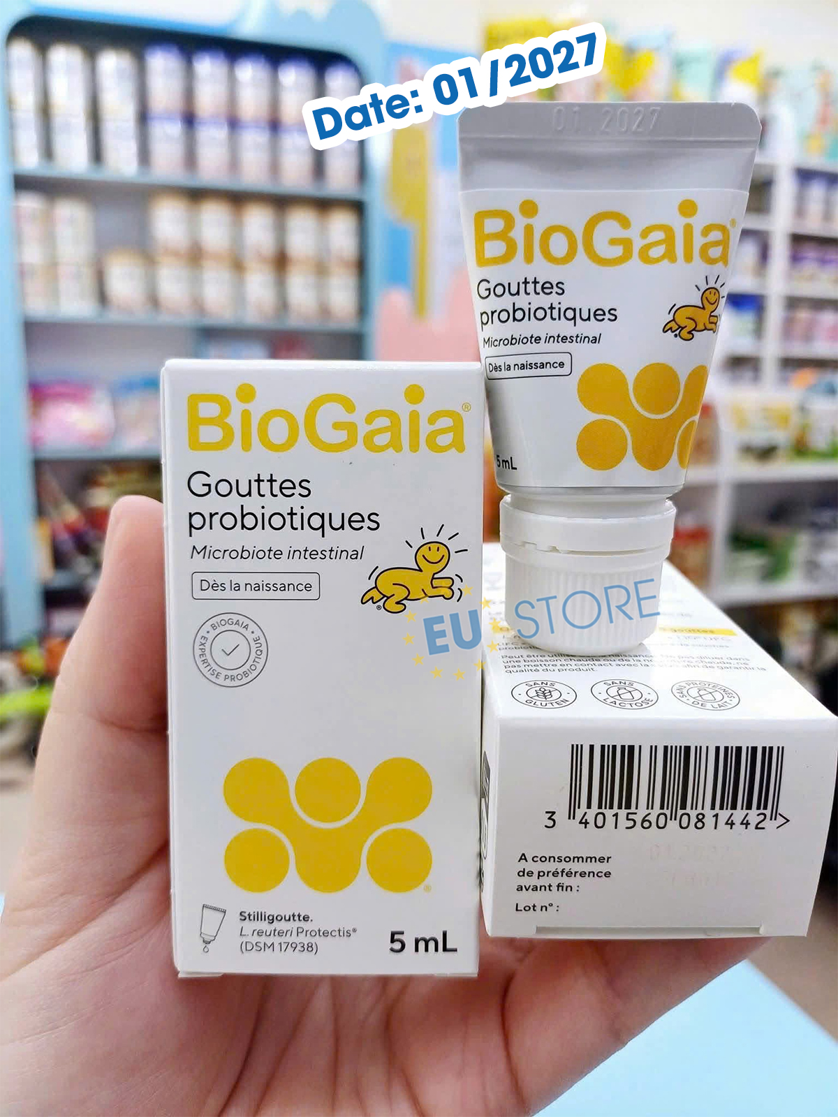 Men vi sinh BioGaia Gouttes Probiotiques 5ml Pháp cho bé từ sơ sinh Men vi sinh BioGaia Gouttes Probiotiques 5ml Pháp cho bé từ sơ sinh