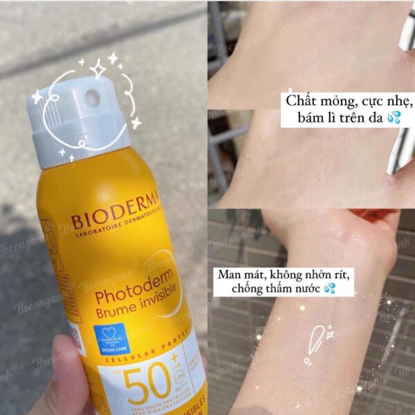 Xịt chống nắng Bioderma Photoderm Brume Invisible SPF50+ 150ml | eustore.com.vn