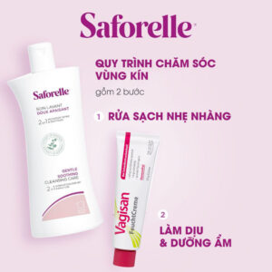 Combo Saforelle 250ml + Kem Vagisan FeuchtCreme - Làm sạch, dưỡng ẩm vùng kín
