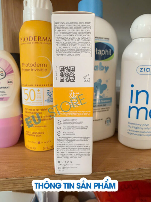 Kem chống nắng Bioderma Photoderm Aquafluide SPF50+ cho da nhạy cảm | eustore.com.vn